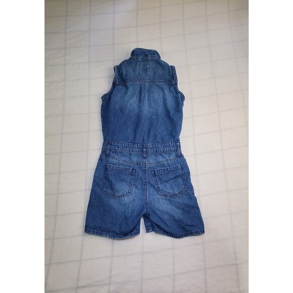 GAP Denim Kids Girl Romper Sz M (8-9) Blue Jean #576879 #721 - Picture 5 of 5